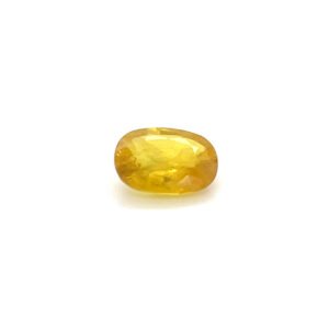 Natural Yellow Sapphire Oval Shape Gemstone with Earthy Inclusions for Authentic Jewelry