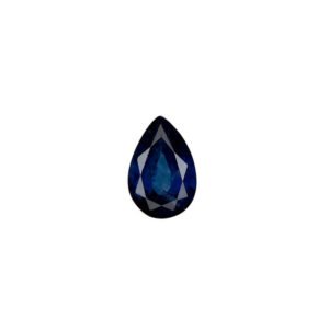 GIA Cert. Natural Pear-Shaped Blue Sapphire Gemstone