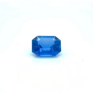 3.81 Carat Natural Blue Sapphire Emerald Cut
