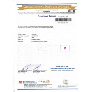 GII Cert. Pink Sapphire