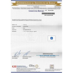 GII Cert. Blue Sapphire