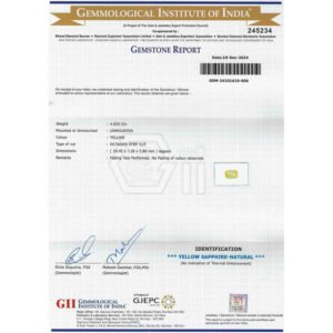 GII Cert. Yellow Sapphire