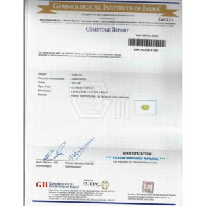 GII Cert. Yellow Sapphire
