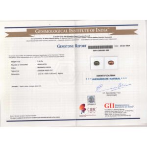 GII Cert. Alexandrite