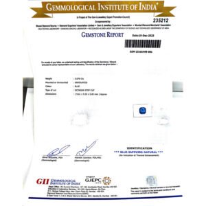 GII Cert. Blue Sapphire